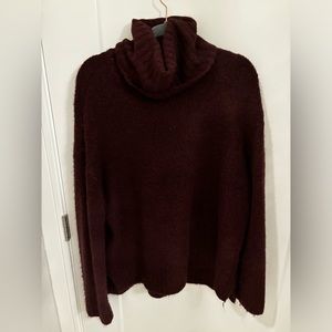 Vici oversized deep purple turtleneck sweater, size large